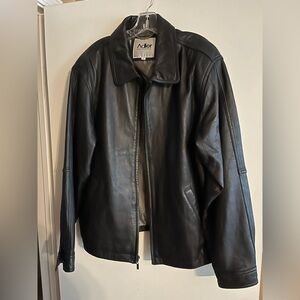Men’s Adler Black leather jacket XL